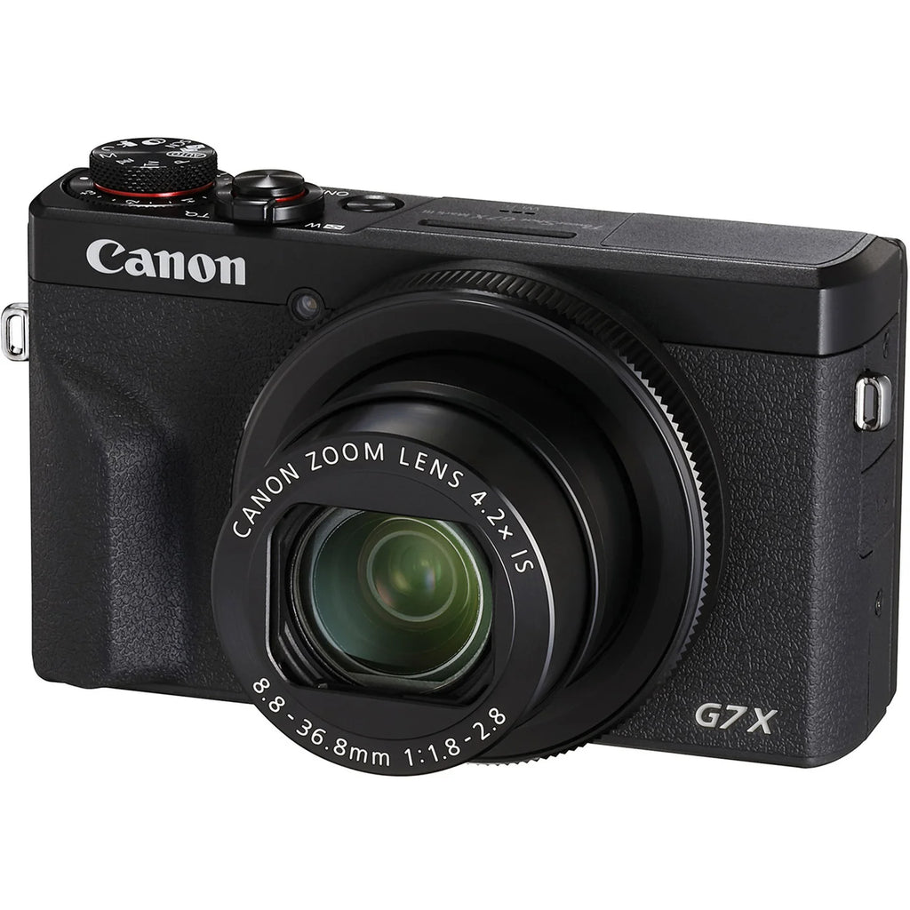 Canon PowerShot G7X Mark III Black – 4K Vlogging Camera, 20.1MP Sensor, Wi-Fi, Bluetooth, Live Streaming