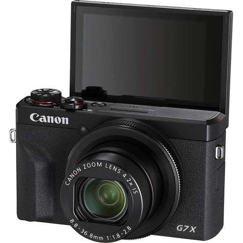 Canon PowerShot G7X Mark III Black – 4K Vlogging Camera, 20.1MP Sensor, Wi-Fi, Bluetooth, Live Streaming