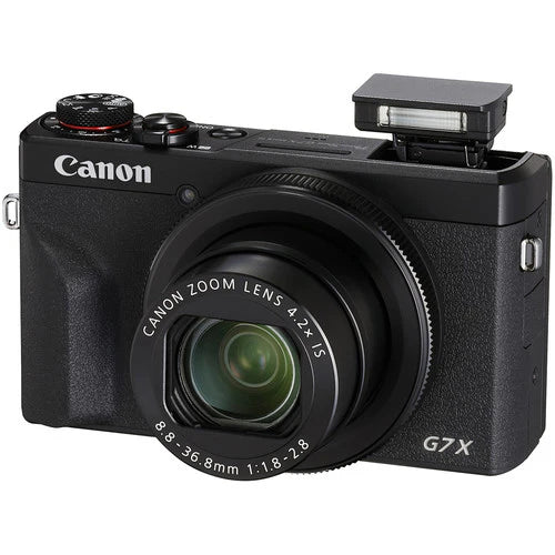 Canon PowerShot G7X Mark III Black – 4K Vlogging Camera, 20.1MP Sensor, Wi-Fi, Bluetooth, Live Streaming